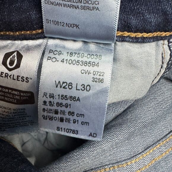 Levi's 725 High Rise Bootcut Denim Jeans Womens 26x30 Dark Wash Stretch Casual - Picture 8 of 15